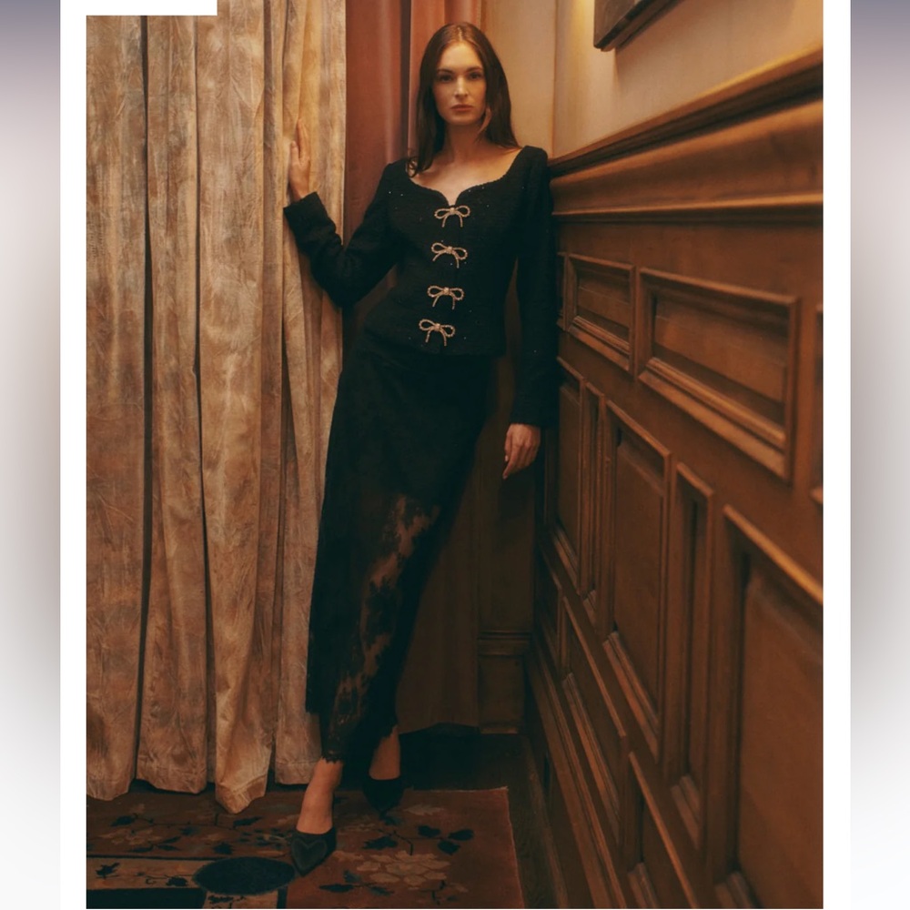 Hill House Black Jacket with Gold Accents